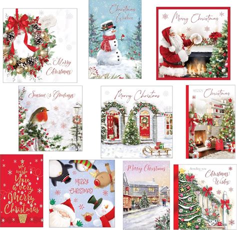 Dazzling dozen Christmas cards, pack of 10 .